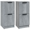 vidaXL Aparadores 2 pcs 30x30x70 cm madeira processada sonoma cinza