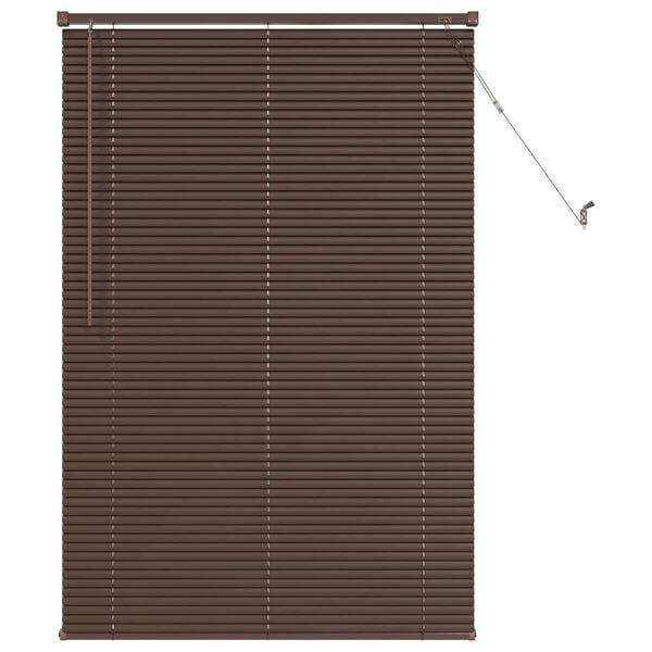vidaXL Cortina Veneziana Marrom Escuro com Padr&atilde;o 150 x 90 cm PVC