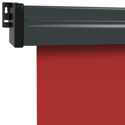 vidaXL Toldo lateral para varanda 145x250 cm vermelho