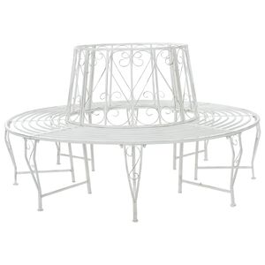vidaXL Banco de &Aacute;rvore 8-N&uacute;mero de lugares &Oslash; 160 x 89 cm A&ccedil;o