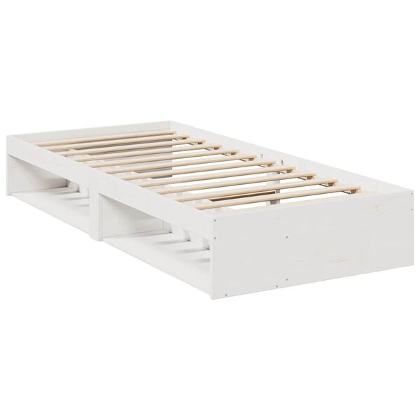 vidaXL Sof&aacute;-cama sem colch&atilde;o 90x190 cm madeira de pinho maci&ccedil;a branco