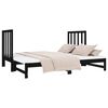 vidaXL Estrutura sof&aacute;-cama de puxar 2x(90x190) cm pinho maci&ccedil;o preto