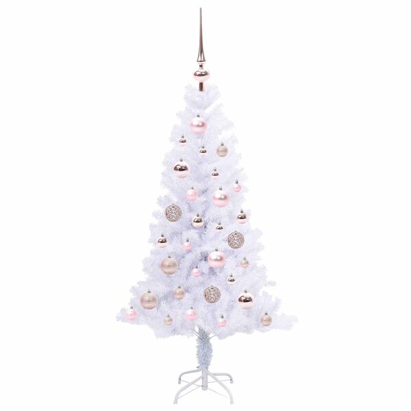 vidaXL &Aacute;rvore de Natal Artificial com 150 LEDs Branco 120 cm PVC e A&ccedil;o