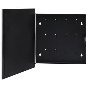 vidaXL Chaveiro com quadro magn&eacute;tico 35x35x4 cm preto