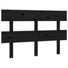 vidaXL Cabeceira de cama 124x3x81 cm pinho maci&ccedil;o preto