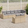 vidaXL Conjunto de Sof&aacute; de Jardim 8 pcs vime PE