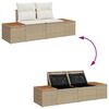 vidaXL Conjunto de Sof&aacute; de Jardim 8 pcs Bege e Creme Polirattan
