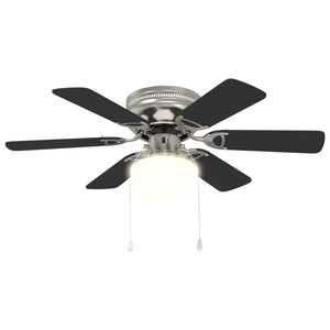vidaXL Ventilador de teto com luz &Oslash; 82 cm Preto
