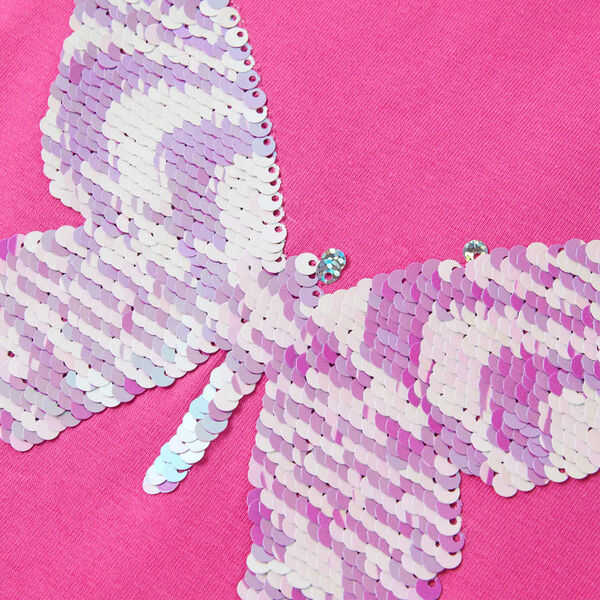 T-shirt de manga curta para crian&ccedil;a rosa-escuro 116