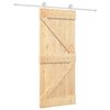 vidaXL Porta Deslizante Natural e Branco 85 x 210 cm