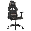 vidaXL Cadeira de gaming tecido preto e cinzento-acastanhado