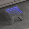 vidaXL Mesa de centro luzes LED Infinity 50x53x30 cm cinzento cimento
