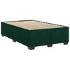 vidaXL Cama boxspring com colch&atilde;o 120x200 cm veludo verde-escuro