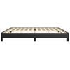 vidaXL Estrutura de cama com molas 200x200 cm couro artificial preto