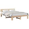 vidaXL Estrutura da Cama com cabeceira Natural 160 x 200 cm