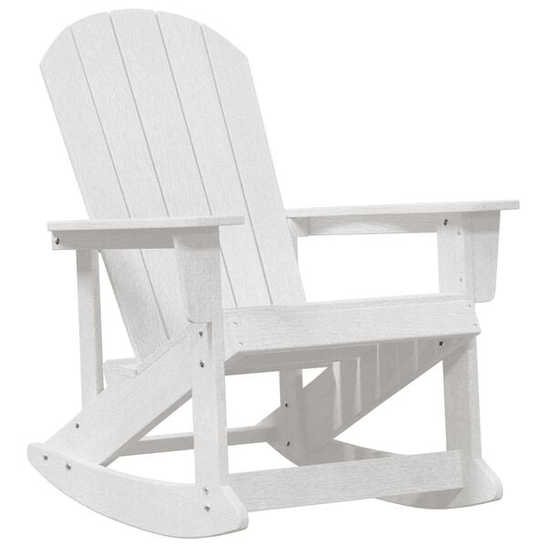 vidaXL Cadeira de Balanco Adirondack Branco 73.5 x 92 x 90cm HDPE