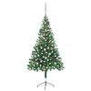 vidaXL &Aacute;rvore de Natal artificial pr&eacute;-iluminada + bolas 380 ramos