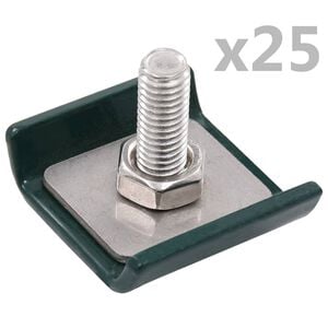 vidaXL Conector de redes de veda&ccedil;&atilde;o 25 conjuntos verde