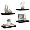 vidaXL Prateleiras de parede suspensas 4 pcs 40x23x3,8cm MDF preto