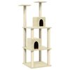 vidaXL &Aacute;rvore para gatos c/ postes arranhadores sisal 141 cm cor creme