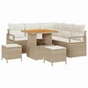 vidaXL Conjunto de Sof&aacute; de Jardim com almofada 8 pcs Bege e Creme