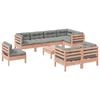 vidaXL 9 pcs conj. sof&aacute;s jardim c/ almofad&otilde;es madeira abeto-de-douglas