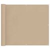vidaXL Tela de Varanda Bege 100 x 700 cm Tecido Oxford