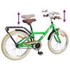 vidaXL Bicicleta Infantil 18 Polegadas para 5-7 anos Verde