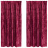 vidaXL Cortinas de Veludo 2 pcs vermelho tinto 175 x 140 cm Veludo