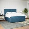 vidaXL Cama com molas/colch&atilde;o 180x200 cm veludo azul