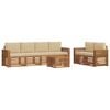 vidaXL Conjunto de Sof&aacute;s para Exterior 7 unid. Natural e Bege