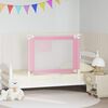 vidaXL Barra de seguran&ccedil;a p/ cama infantil tecido 100x25 cm rosa