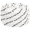 vidaXL Corda utilit&aacute;ria multiusos 16 mm 25 m Branco Poli&eacute;ster