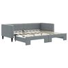 vidaXL Sof&aacute;-cama com gavet&atilde;o 100x190 cm tecido cinzento-claro