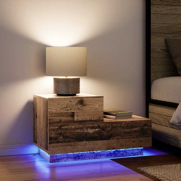 vidaXL Arm&aacute;rio de Cabeceira Madeira antiga 70 x 36 x 40,5 cm