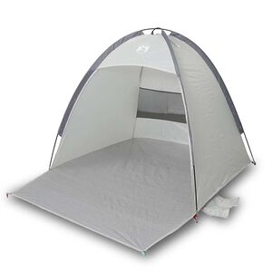 vidaXL Tenda de praia 3 Pessoas imperme&aacute;vel cinzento