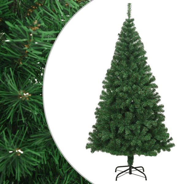 vidaXL Árvore de Natal artificial com ramos grossos 240 cm PVC verde