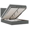 vidaXL Estrutura cama otomana colch&atilde;o 140x200cm tecido cinzento escuro