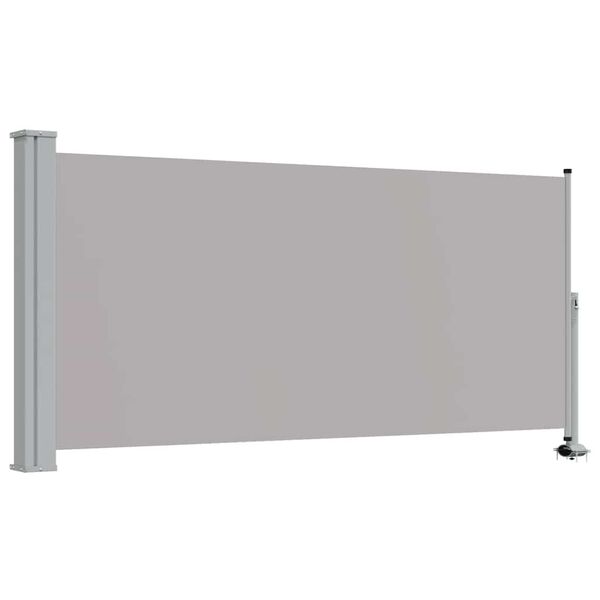 vidaXL Toldo lateral retr&aacute;til para p&aacute;tio 120x300 cm cinzento