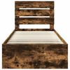 vidaXL Estrutura da Cama com cabeceira Carvalho Defumado 75 x 190 cm