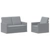 vidaXL Conjunto de Sof&aacute;s 2 pcs Cinzento-claro Tecido