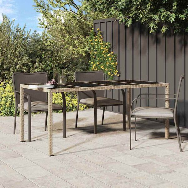 vidaXL Mesa de Jantar para Jardim Bege 190 x 90 x 75 cm