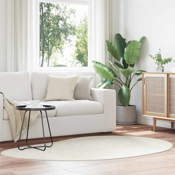 vidaXL Tapetes de &aacute;rea Creme 140 x 200 cm Poli&eacute;ster