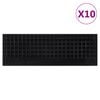 vidaXL Tapetes para degraus de escada 10 pcs 25x75 cm borracha