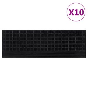 vidaXL Tapetes para degraus de escada 10 pcs 25x75 cm borracha