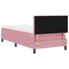 vidaXL Cama Box Spring LED com colch&atilde;o com led Rosa 90 x 200 cm Veludo