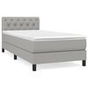 vidaXL Cama com molas/colch&atilde;o 80x200 cm tecido cinza-claro