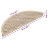 vidaXL Tapetes escada adesivos aspeto sisal 15 pcs 56x17x3 cm berbere