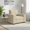 vidaXL Poltrona 100x77x82 cm tecido cor creme