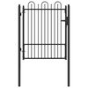 vidaXL Port&atilde;o de Cerca DRONTEN 100 x 125 cm Metal Preto Tranc&aacute;vel